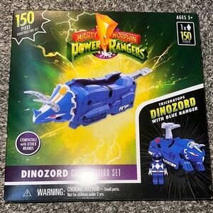 Lego Power Ranger blue ranger and dinozord